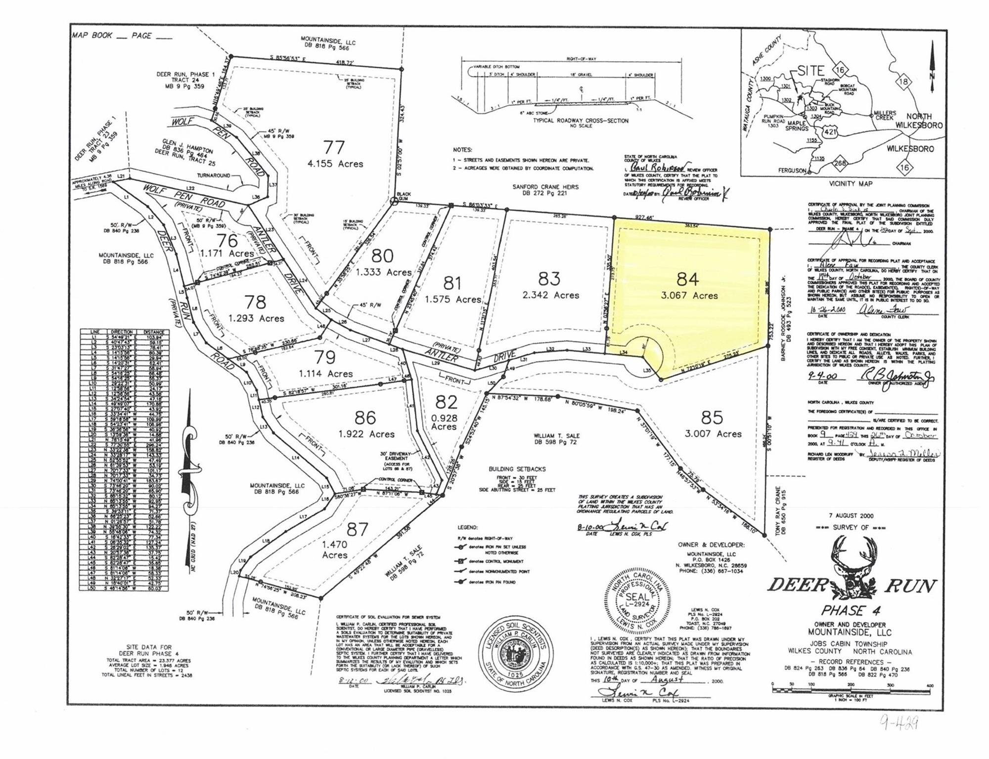 Purlear, NC Lot for Sale CAR4100135 Caruso Homes