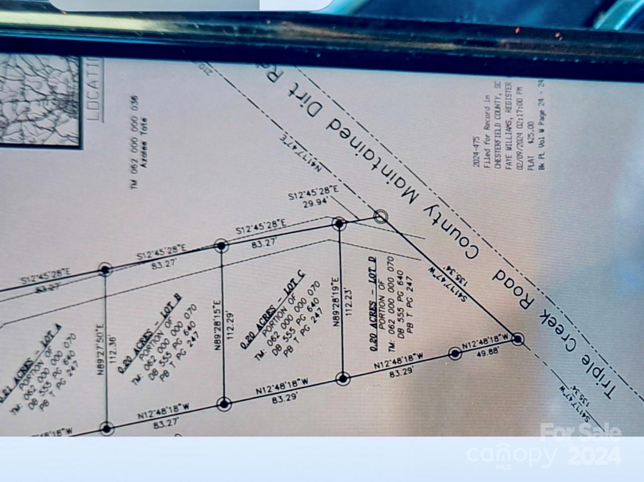 Mt Croghan, SC Lot for Sale CAR4118409 Caruso Homes